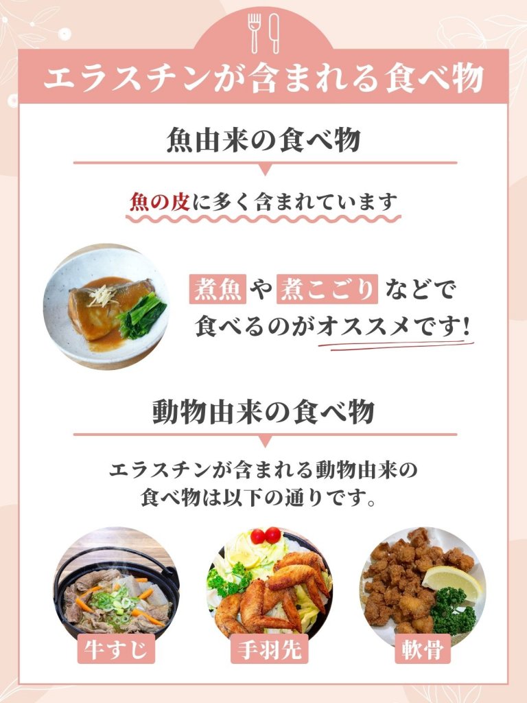 エラスチンが含まれる食べ物